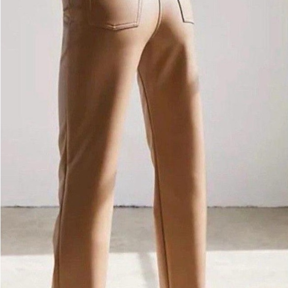 Abercrombie & Fitch The 90s Straight Ultra High Rise Leather Pants